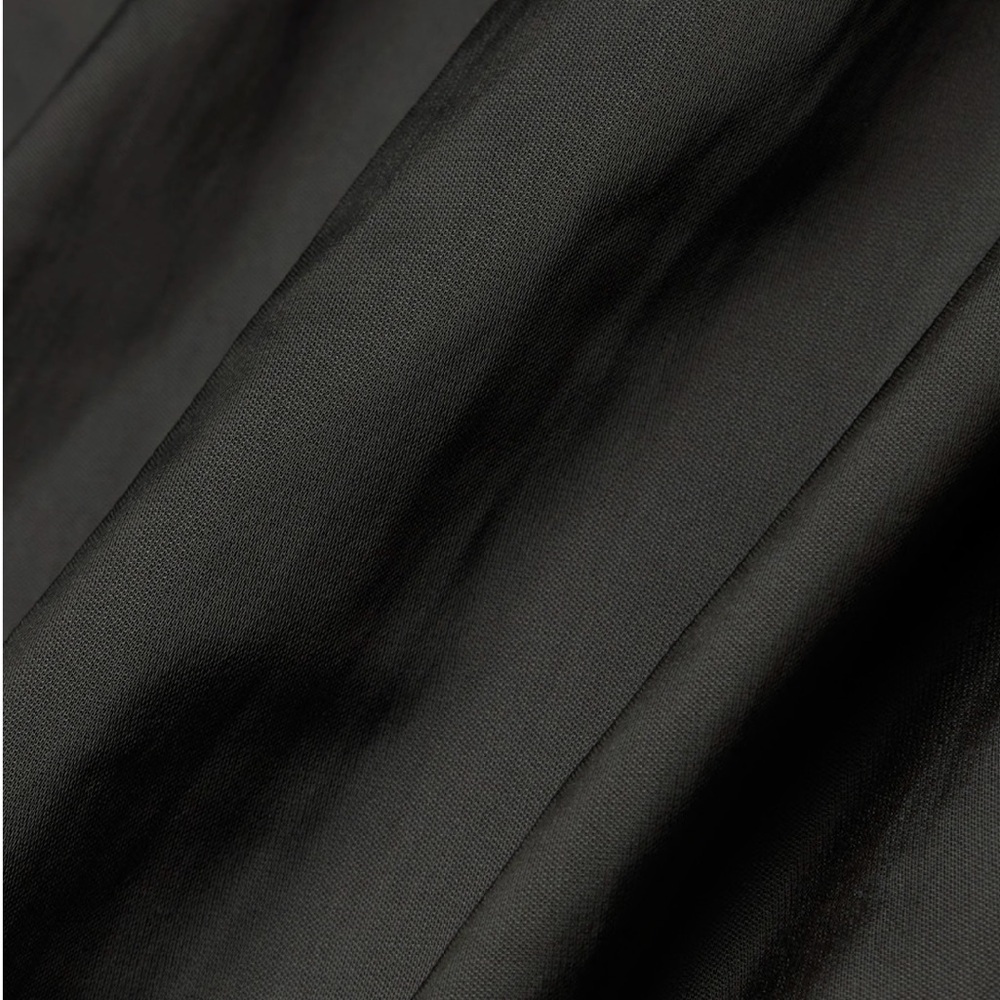 Wilfred Ruffle Blouse Women‎ Small Black Satin Long Sleeve Gathered Top - Picture 8 of 15